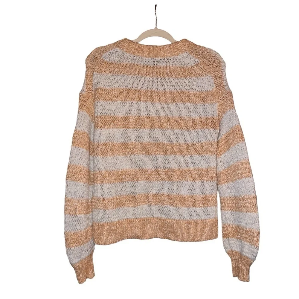 MADEWELL Baez Pullover Sweater in Stripe Marbled Caramel Size Extra Small - Picture 11 of 16